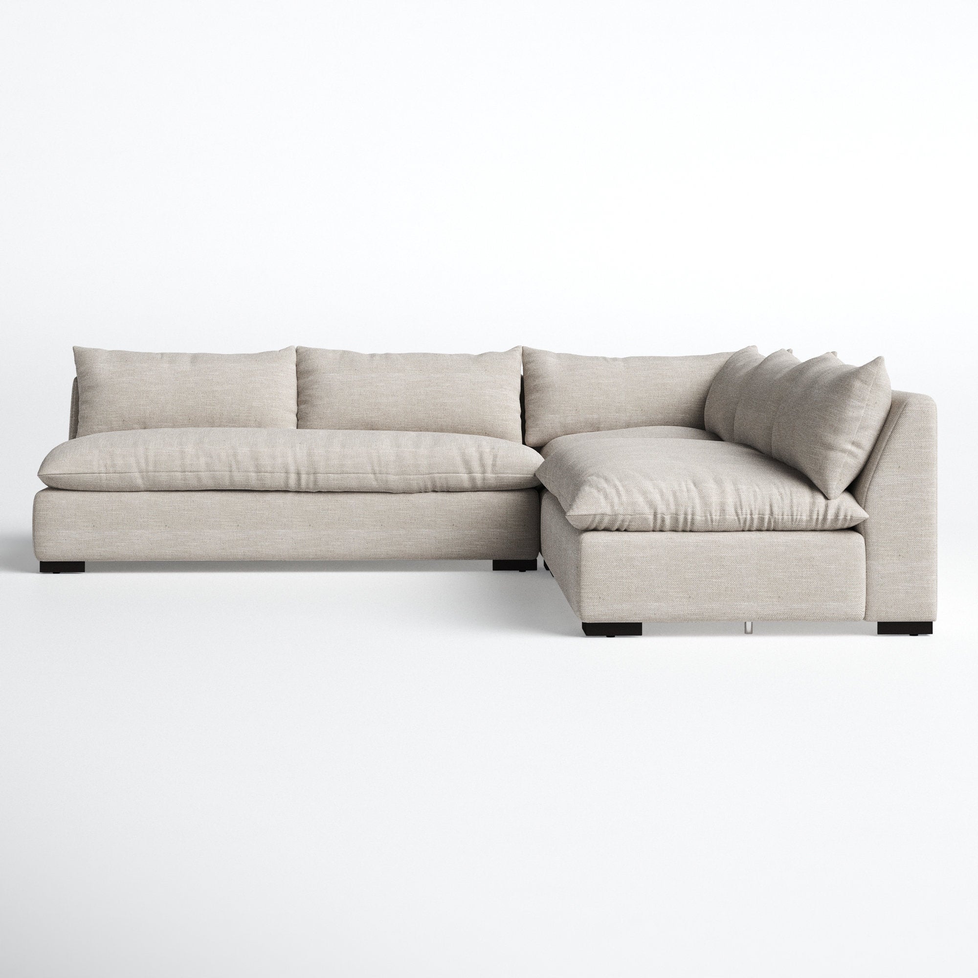 3 - Piece Upholstered Corner Sectional - From Where - 