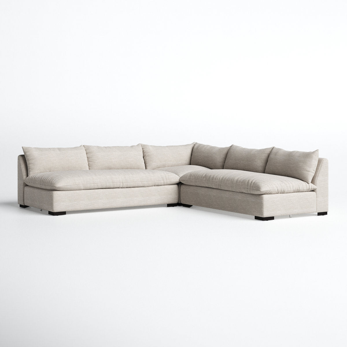 3 - Piece Upholstered Corner Sectional - From Where - 