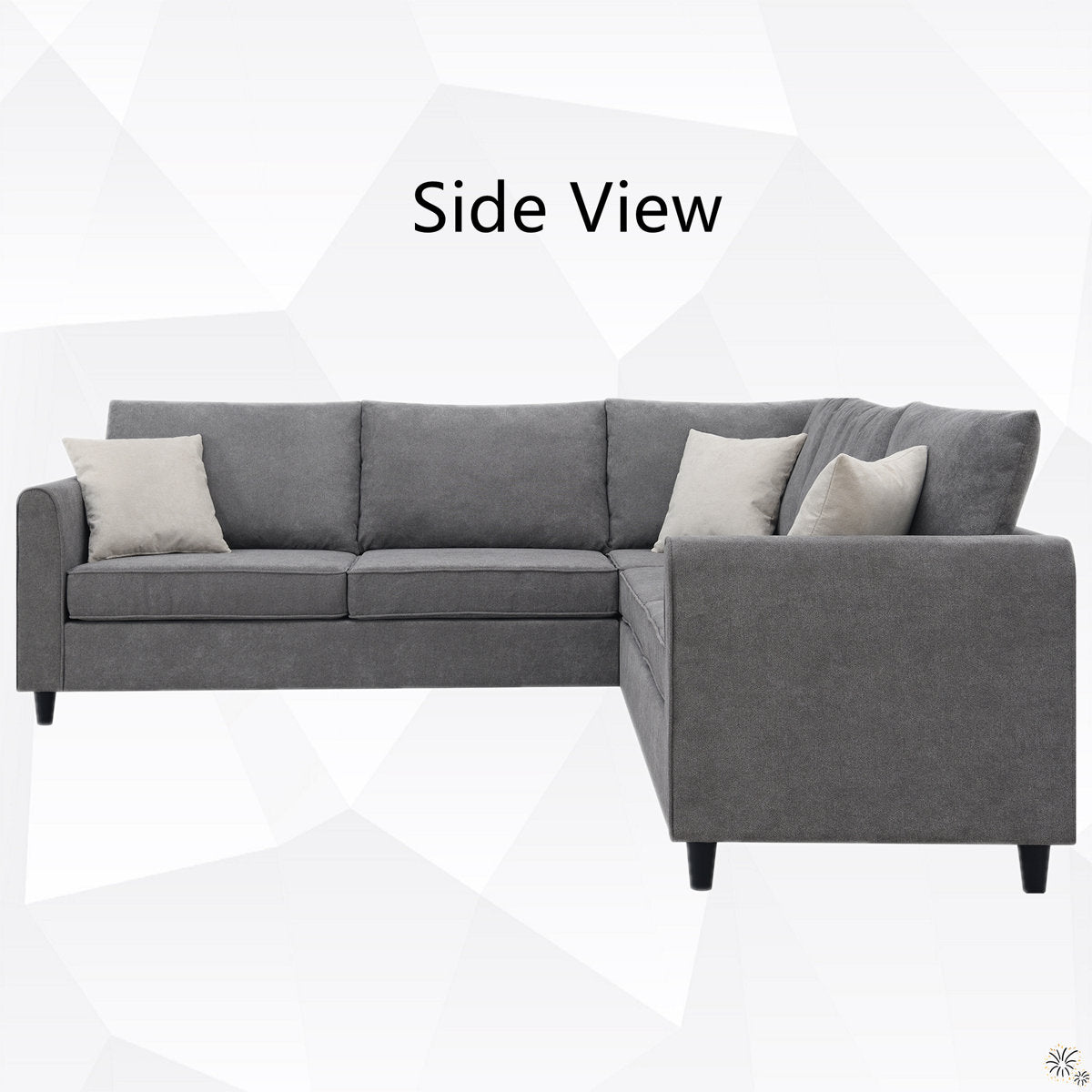 3 - Piece Upholstered Sectional - From Where - 