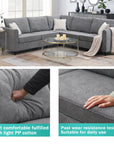 3 - Piece Upholstered Sectional - From Where - 