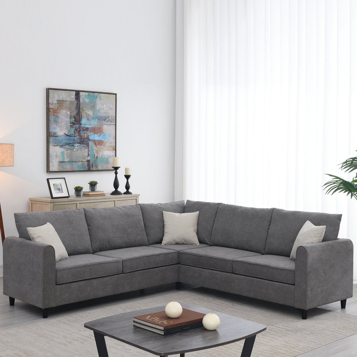 3 - Piece Upholstered Sectional - From Where - 
