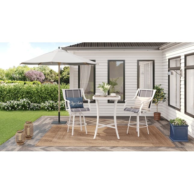 3 - Piece White Bar Height Patio Set - From Where - 