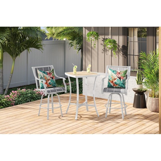 3 - Piece White Bar Height Patio Set - From Where - 