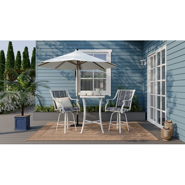 3 - Piece White Bar Height Patio Set - From Where - 