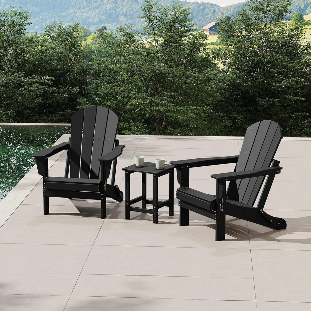 3 - Pieces Outdoor Adirondack Chairs Set - From Where Finds - 