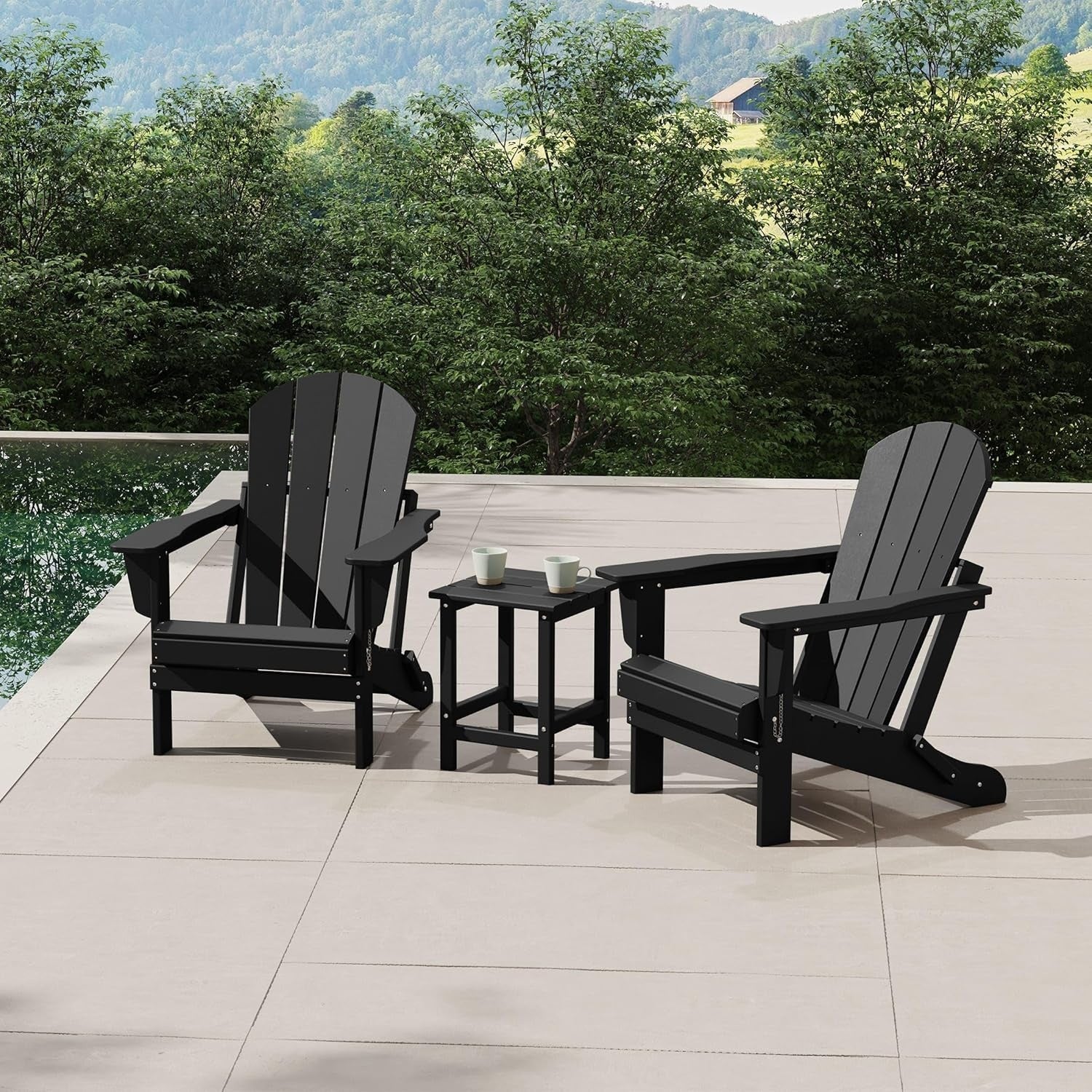 3 - Pieces Outdoor Adirondack Chairs Set - From Where Finds - 