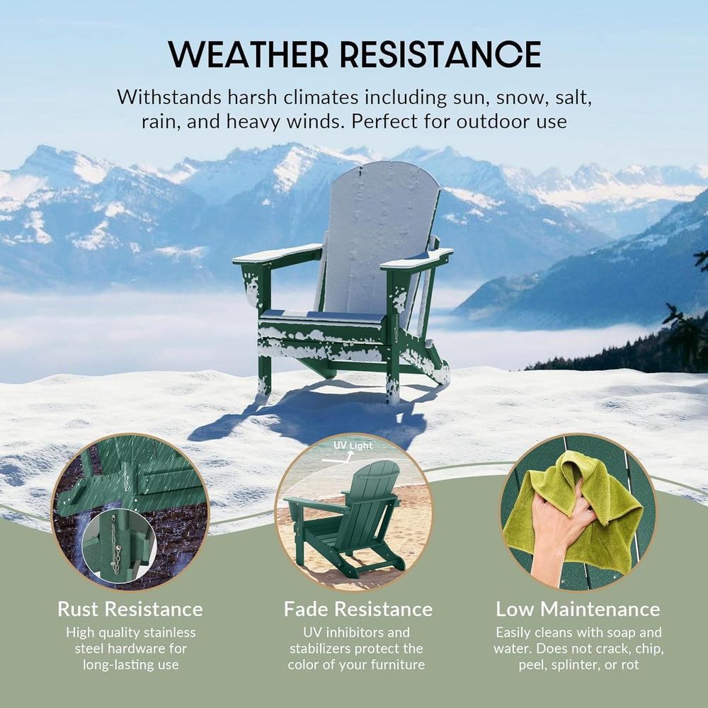 3 - Pieces Outdoor Adirondack Chairs Set - From Where - 