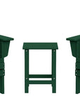 3 - Pieces Outdoor Adirondack Chairs Set - From Where - 