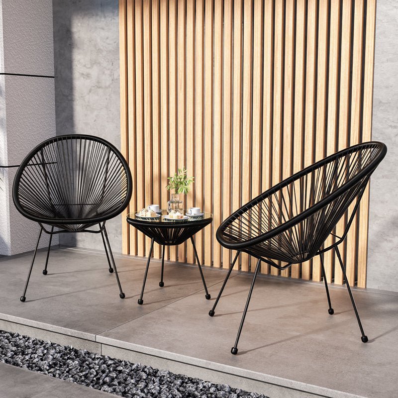 3 - Pieces Outdoor Wicker Bistro Set - From Where - 