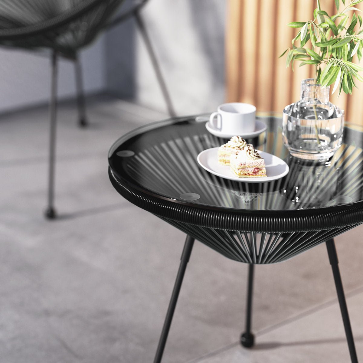 3 - Pieces Outdoor Wicker Bistro Set - From Where - 