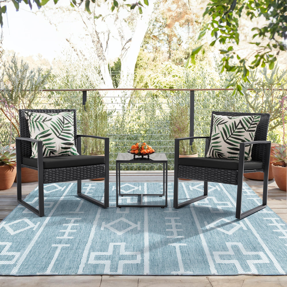 3 - Pieces Outdoor Wicker Furniture Sets - From Where - 