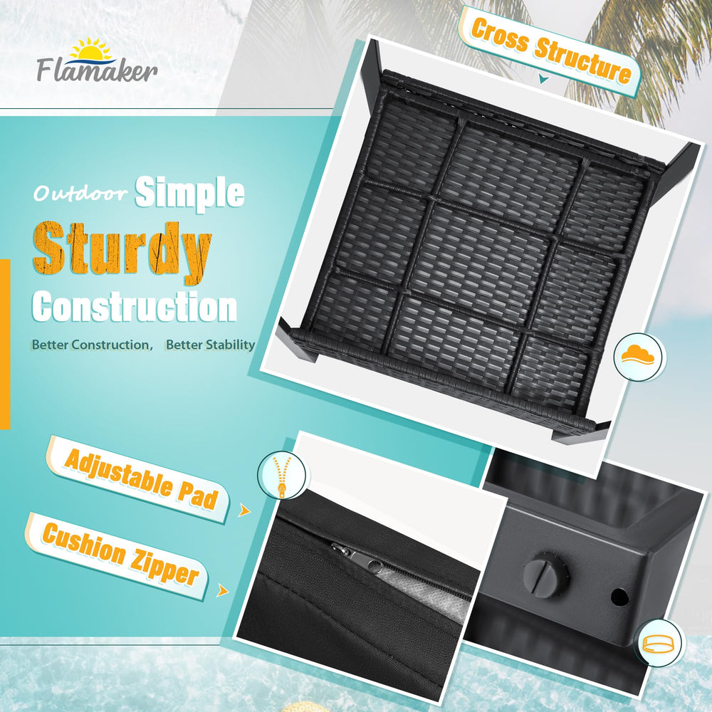 3 - Pieces Outdoor Wicker Furniture Sets - From Where - 