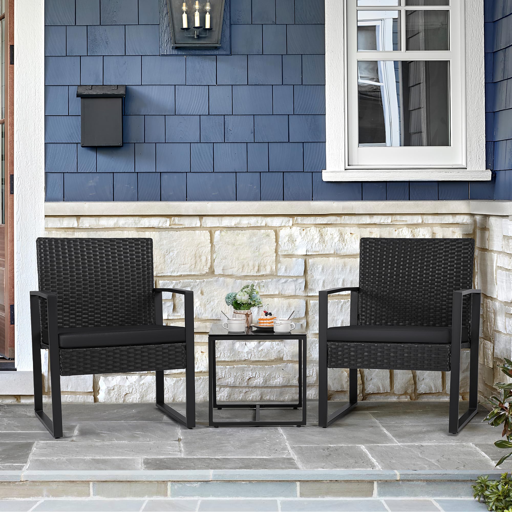 3 - Pieces Outdoor Wicker Furniture Sets - From Where - 