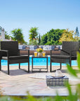 3 - Pieces Outdoor Wicker Furniture Sets - From Where - 