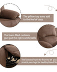 3 - Seater Brown Recliner Sofa - From Where - 