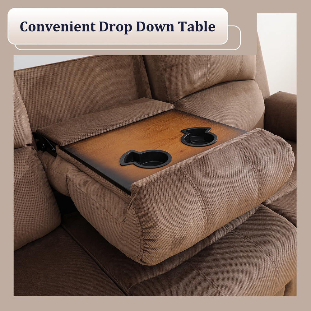 3 - Seater Brown Recliner Sofa - From Where - 