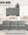 3 - Seater Modular Sofa with Seats Storage - From Where Finds - 