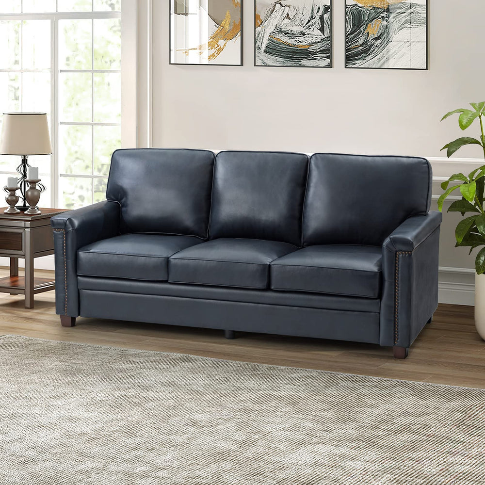 3 - Seater Upholstered Leather Sofa - From Where - 