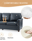 3 - Seater Upholstered Leather Sofa - From Where - 