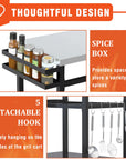 3 - Shelf Outdoor Grill Cart with Wheels - From Where - 
