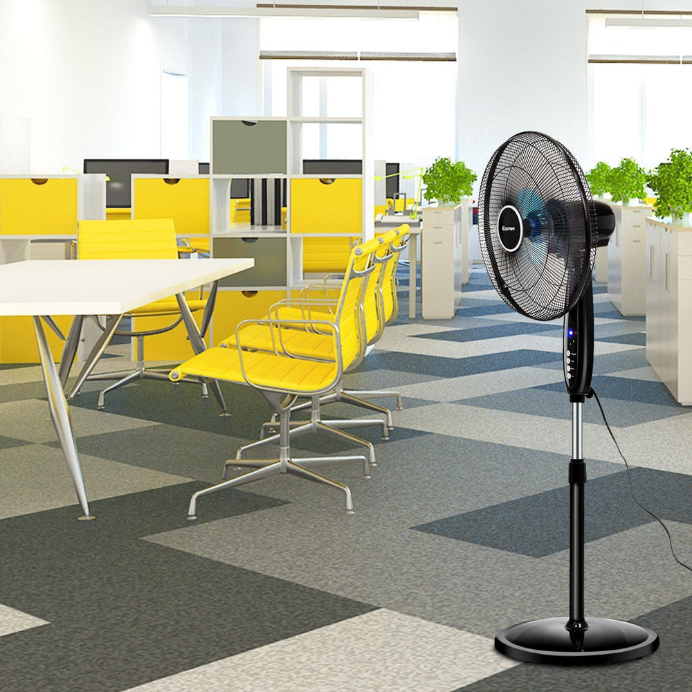 3 - Speed Oscillating Standing Fan w/ Timer - From Where - 