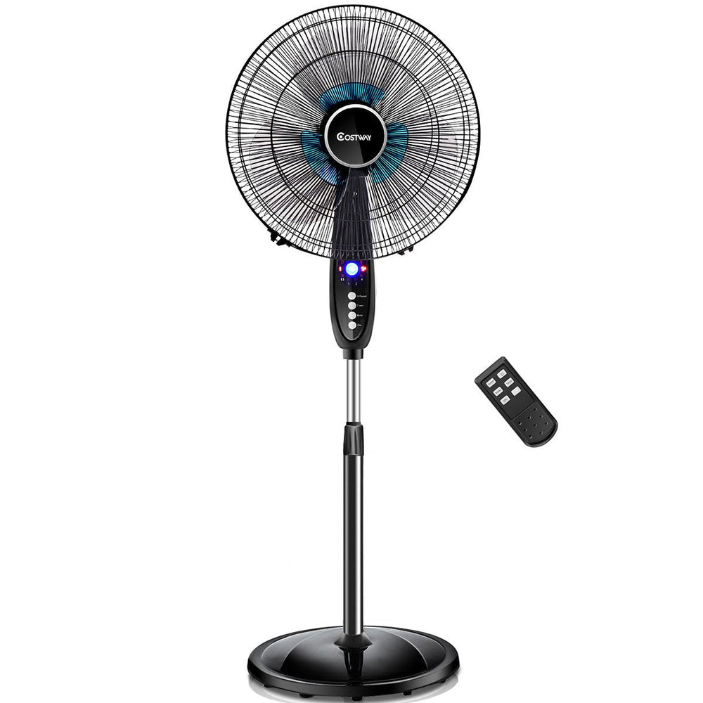 3 - Speed Oscillating Standing Fan w/ Timer - From Where - 