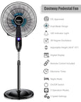 3 - Speed Oscillating Standing Fan w/ Timer - From Where - 