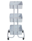 3 - Tier Metal Rolling Utility Cart - From Where - 