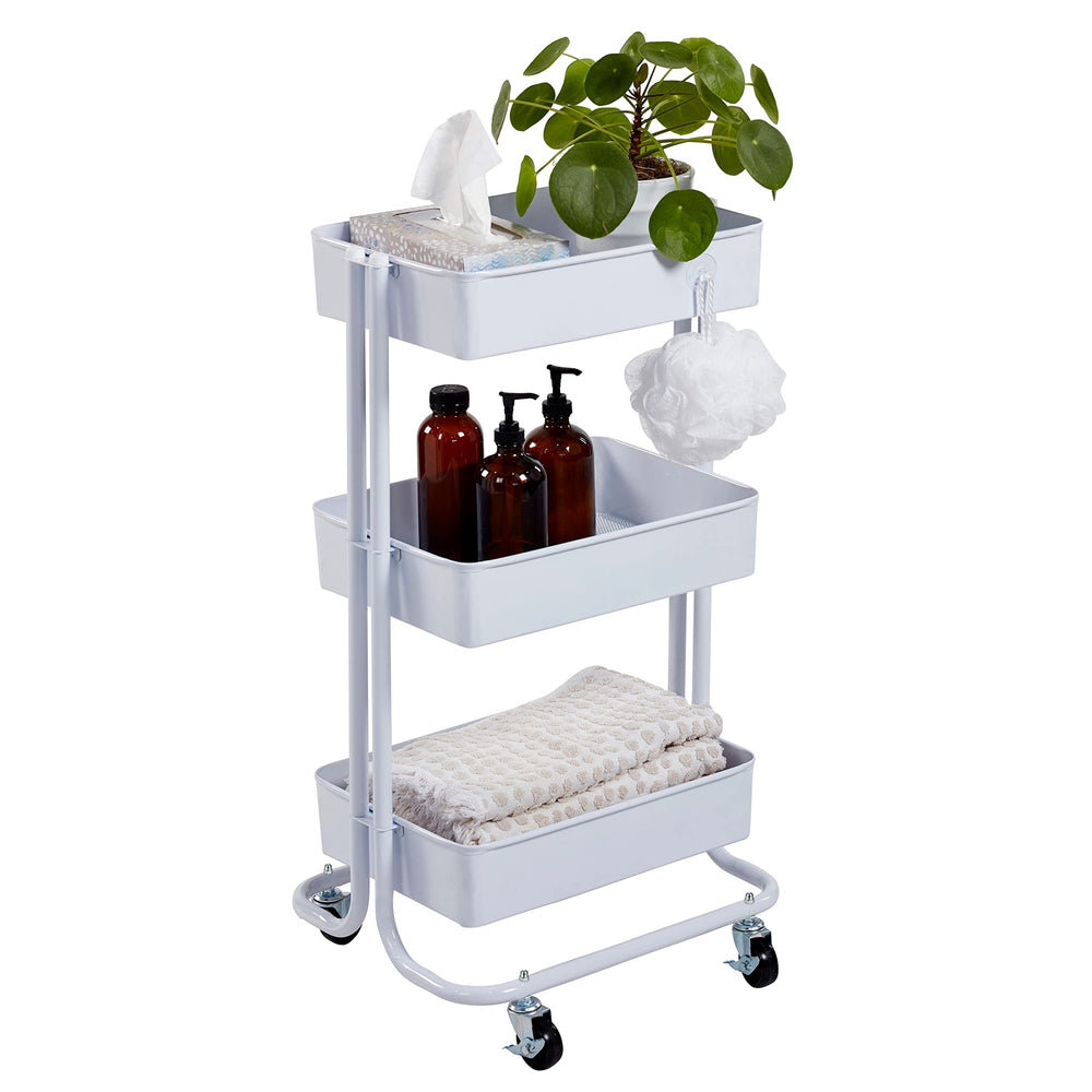 3 - Tier Metal Rolling Utility Cart - From Where - 
