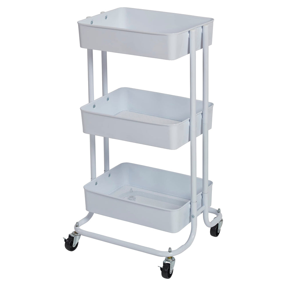 3 - Tier Metal Rolling Utility Cart - From Where - 