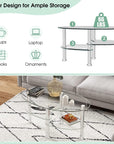 3 - Tier Oval Glass Coffee Table - From Where - 
