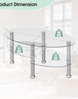 3 - Tier Oval Glass Coffee Table - From Where - 