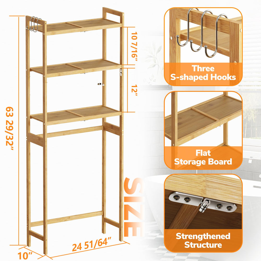 3 - Tier Over The Toilet Storage Organizer - From Where - 
