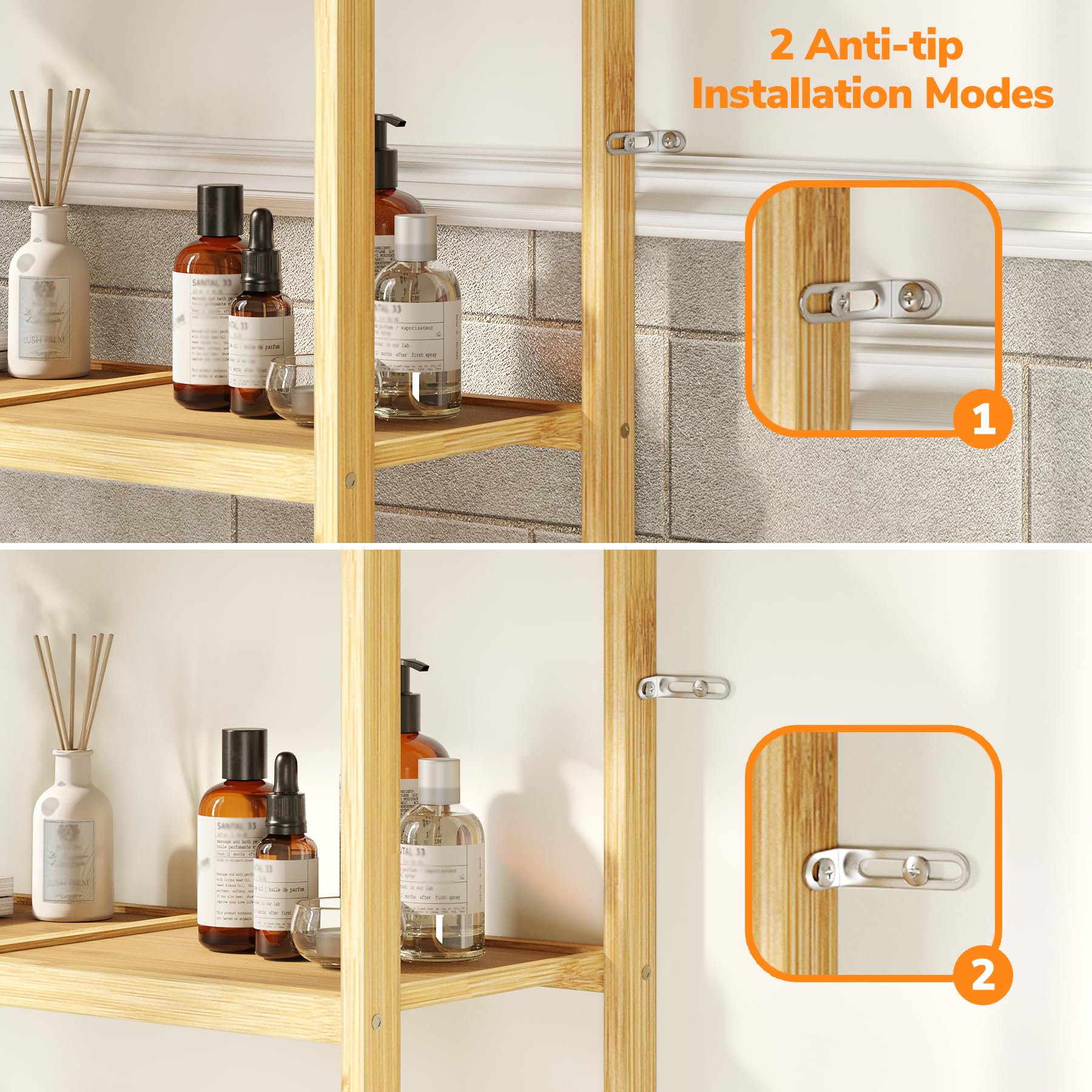 3 - Tier Over The Toilet Storage Organizer - From Where - 