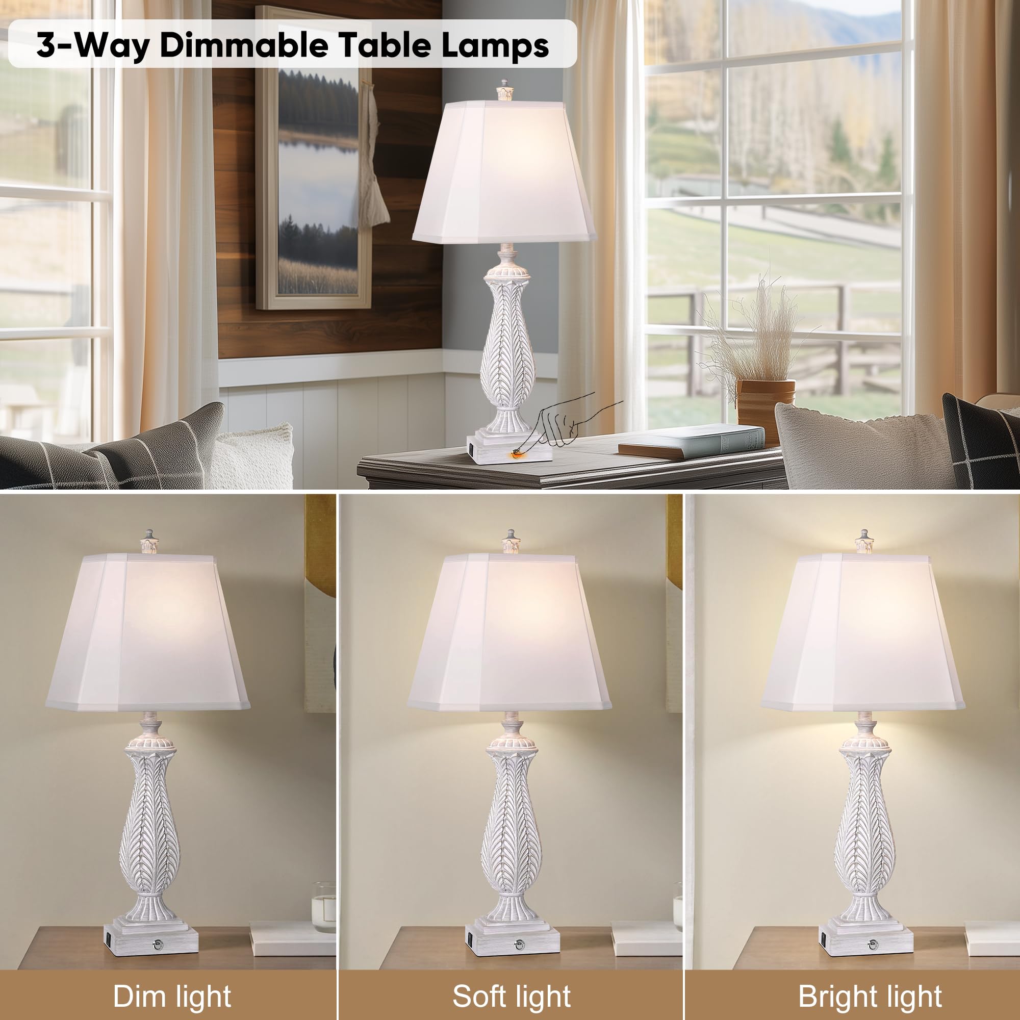 3 - Way Dimmable Table Lamps for Bedrooms - From Where - 