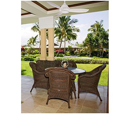 3 White Blades Ceiling fan with 54 watts light - From Where - 