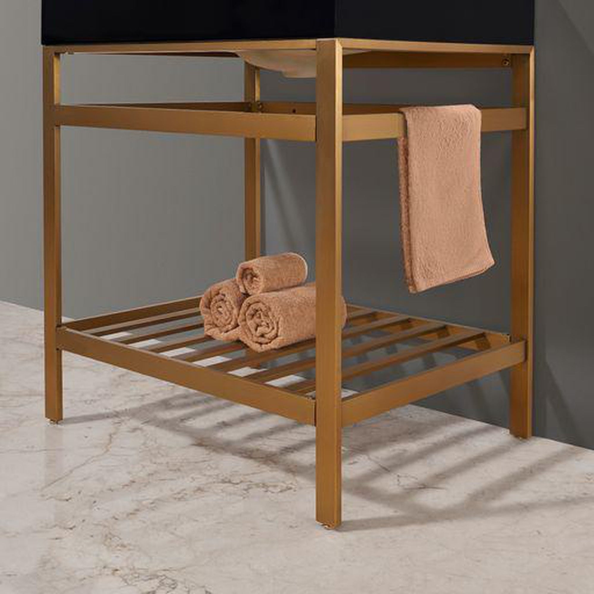 30&quot; Brushed Gold Bathroom Vanity Set - From Where - 