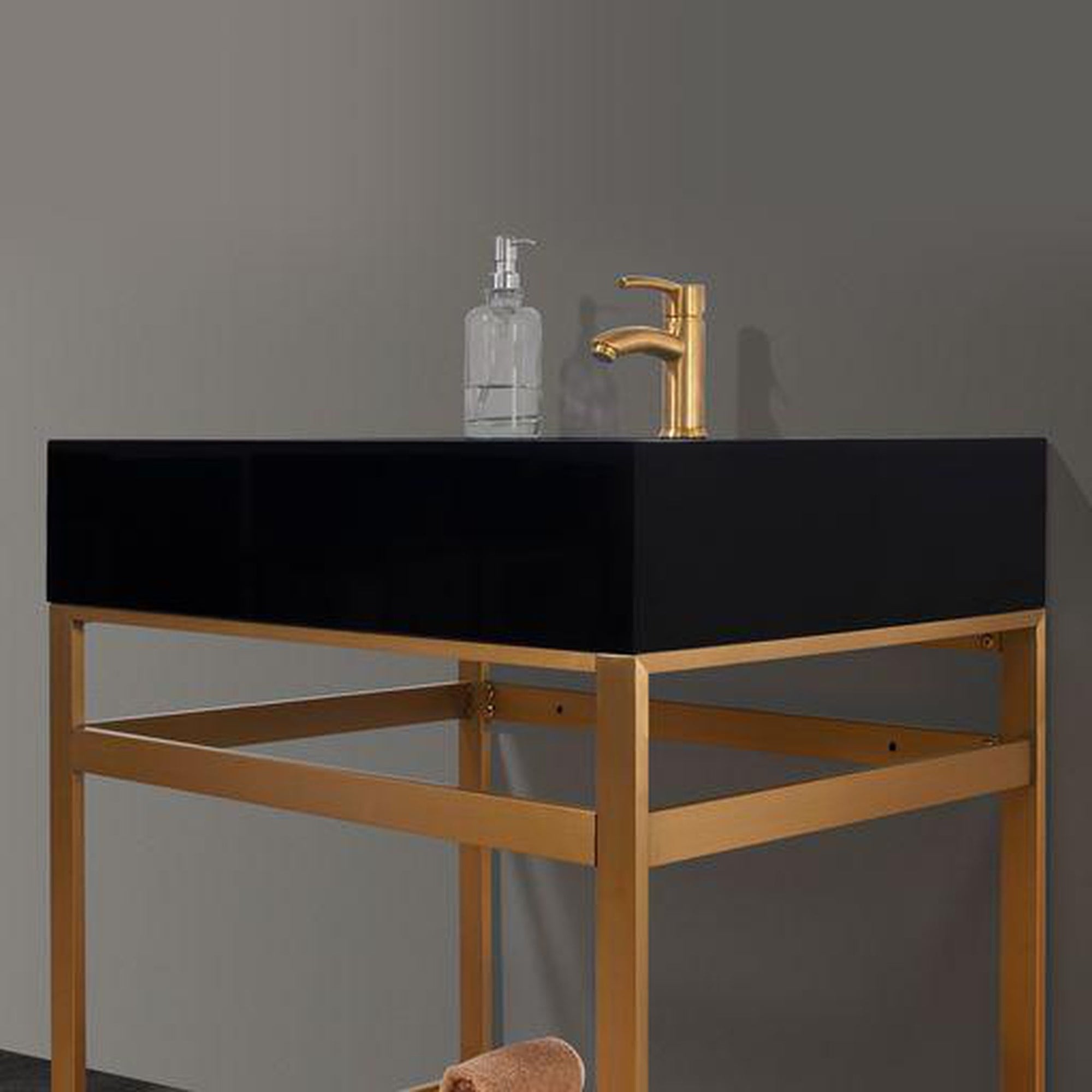 30" Brushed Gold Bathroom Vanity Set - From Where - 