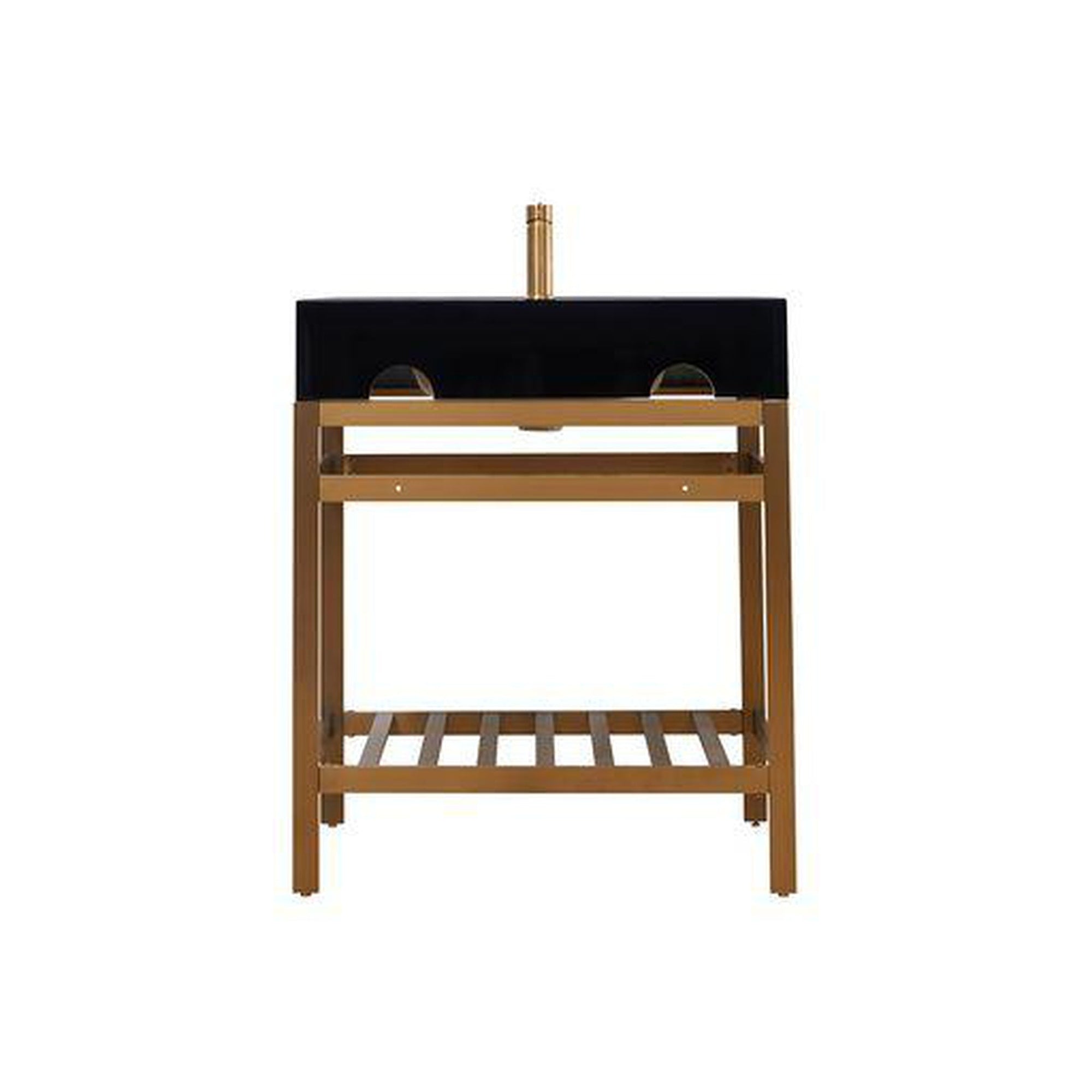 30" Brushed Gold Bathroom Vanity Set - From Where - 
