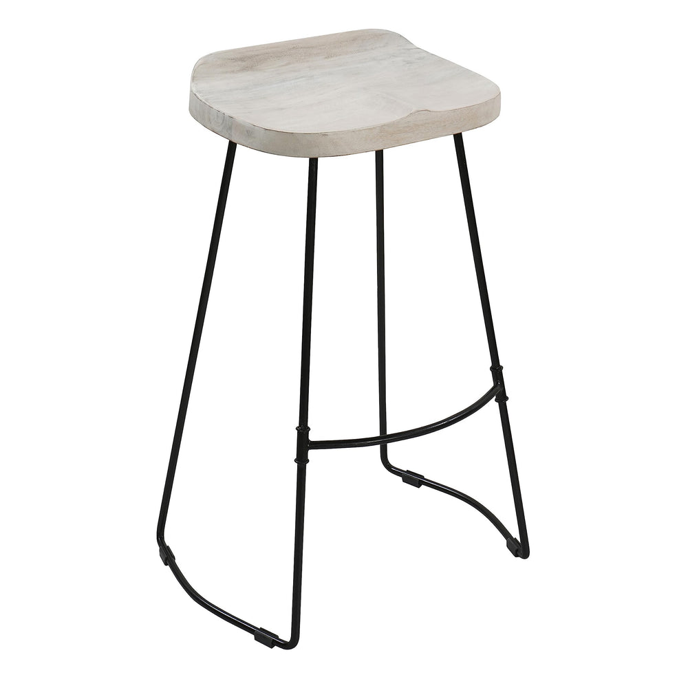 30 - Inch Handcrafted Backless Barstool - From Where - 