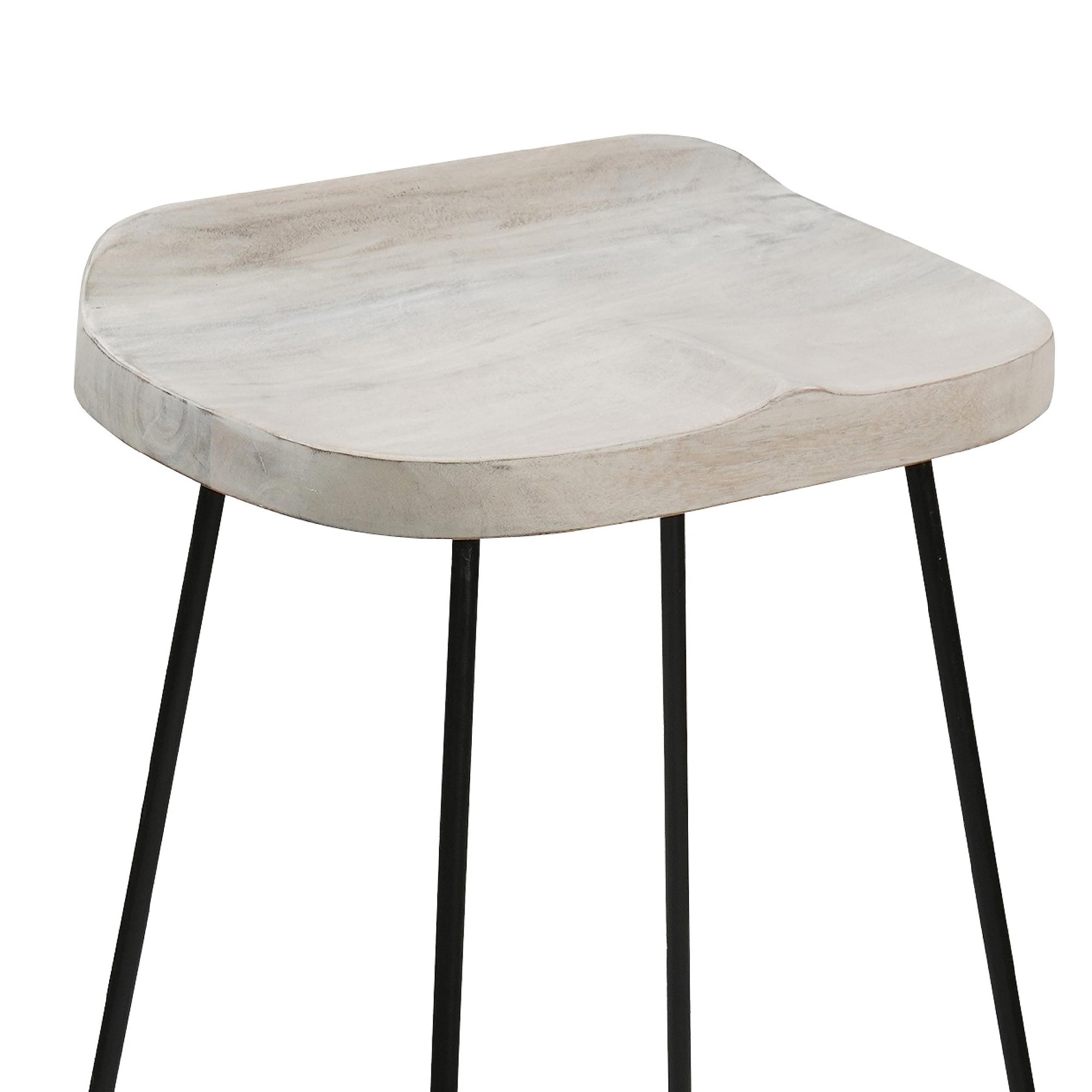 30 - Inch Handcrafted Backless Barstool - From Where - 