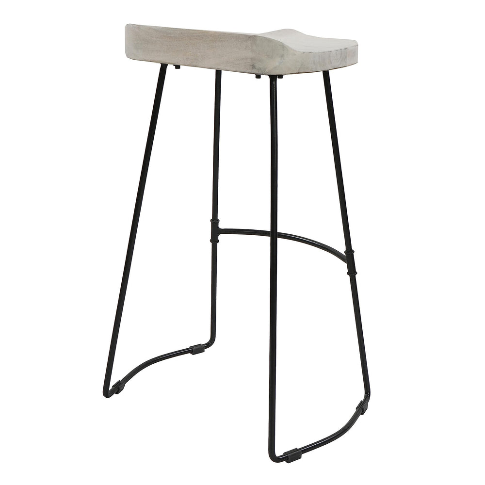 30 - Inch Handcrafted Backless Barstool - From Where - 