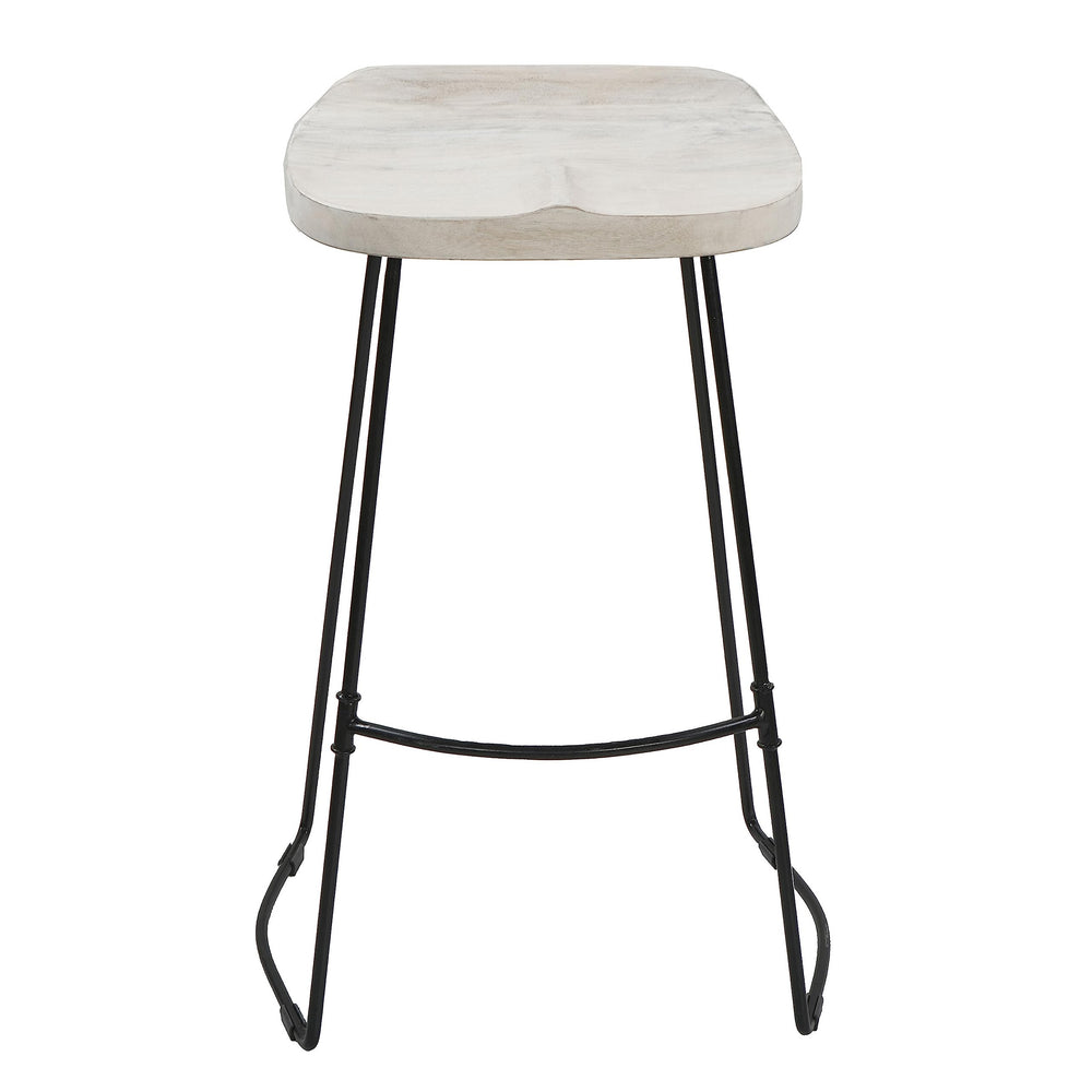 30 - Inch Handcrafted Backless Barstool - From Where - 