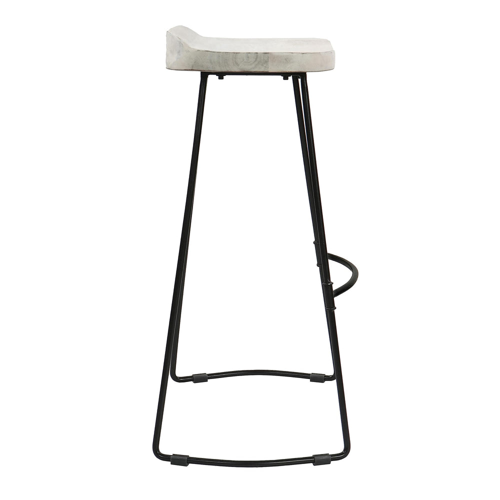 30 - Inch Handcrafted Backless Barstool - From Where - 