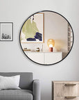 30 inch Round Black Mirror - From Where - 