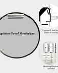 30 inch Round Black Mirror - From Where - 