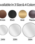 30 inch Round Black Mirror - From Where - 