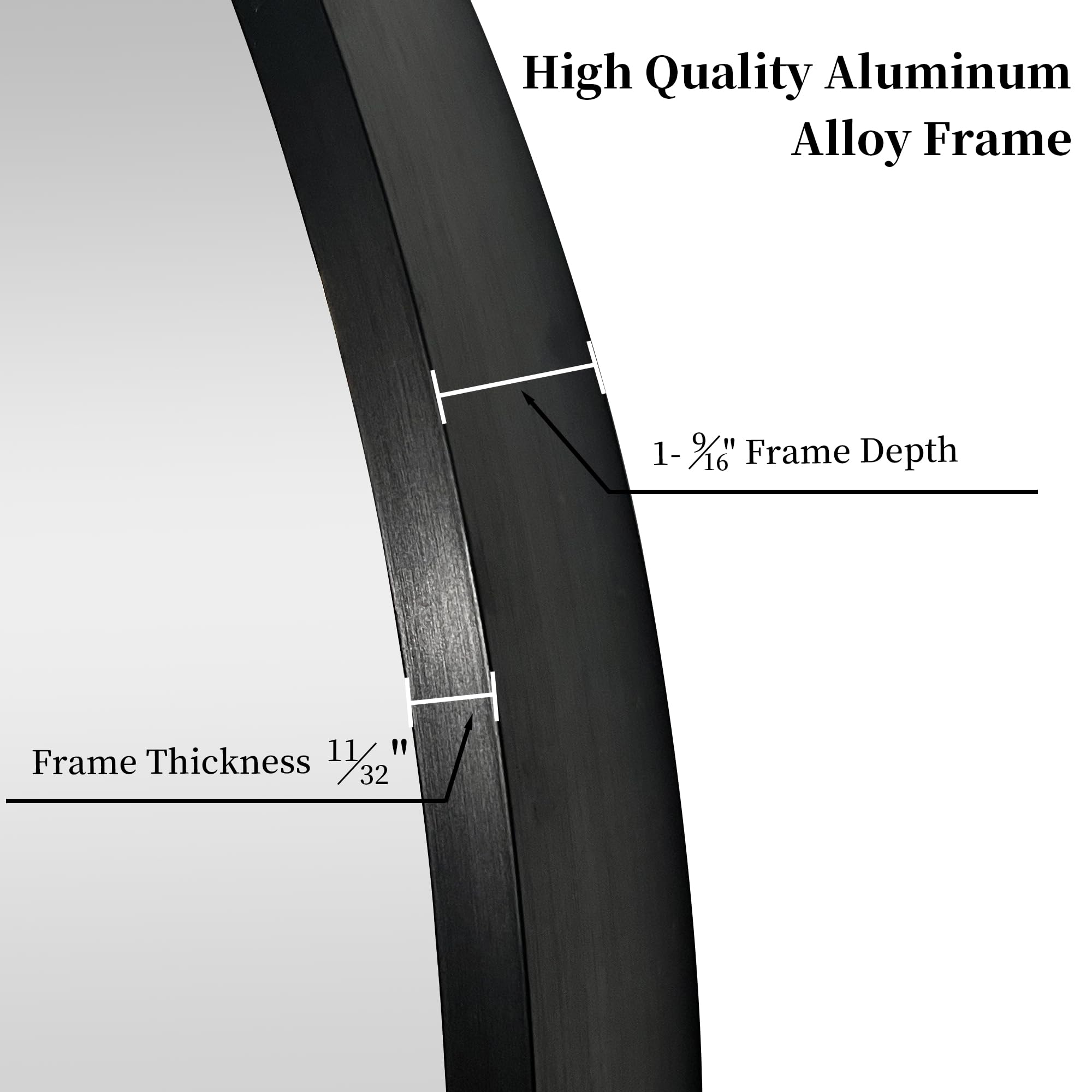 30 inch Round Black Mirror - From Where - 