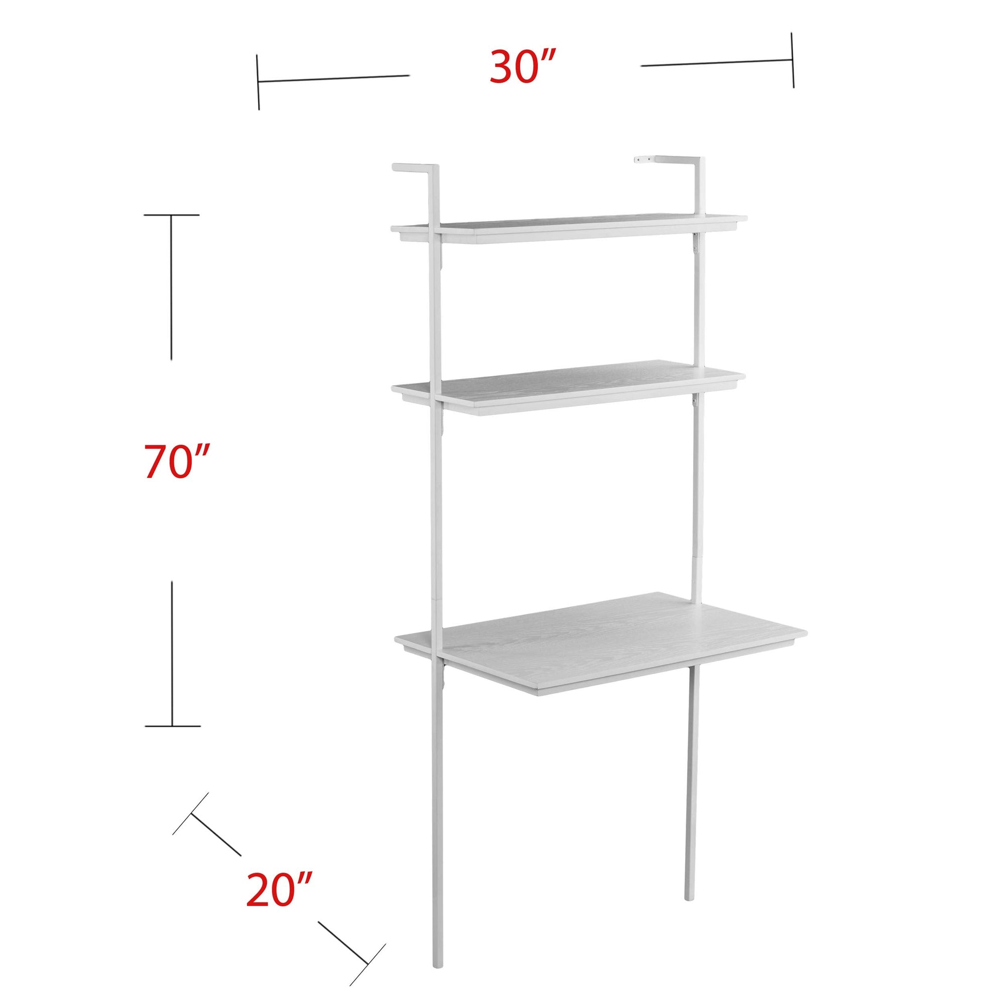 30 Inch White Wall Mount Desk - From Where - 