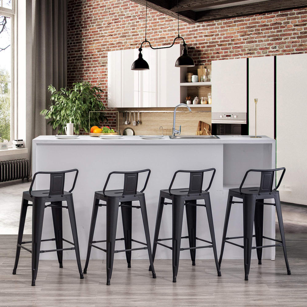 30" Metal Bar Stools with Backs - From Where - 